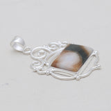 925 Sterling Silver Ocean Jasper Pendants