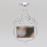 925 Sterling Silver Ocean Jasper Pendants