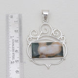 925 Sterling Silver Ocean Jasper Pendants