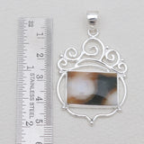 925 Sterling Silver Ocean Jasper Pendants