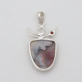 Crazy Lace Agate Silver Pendants