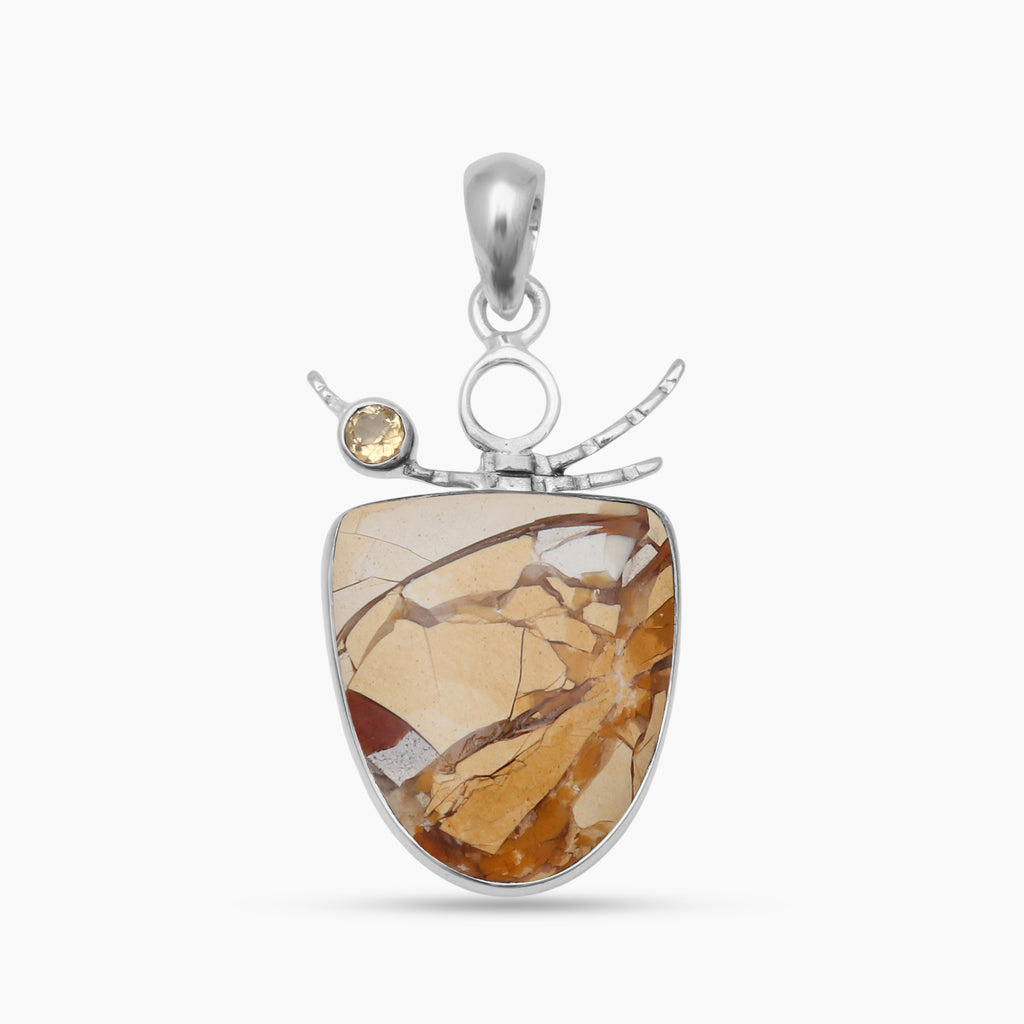 Brecciated Mookaite Silver Pendants
