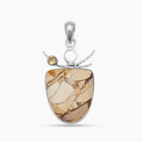 Brecciated Mookaite Silver Pendants
