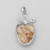 Brecciated Mookaite Silver Pendants