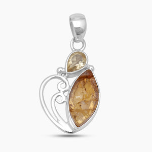 925 Sterling Silver Citrine Pendants