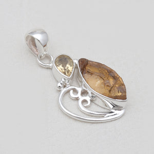 925 Sterling Silver Citrine Pendants