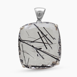 Tourmalated Quartz Silver Pendants