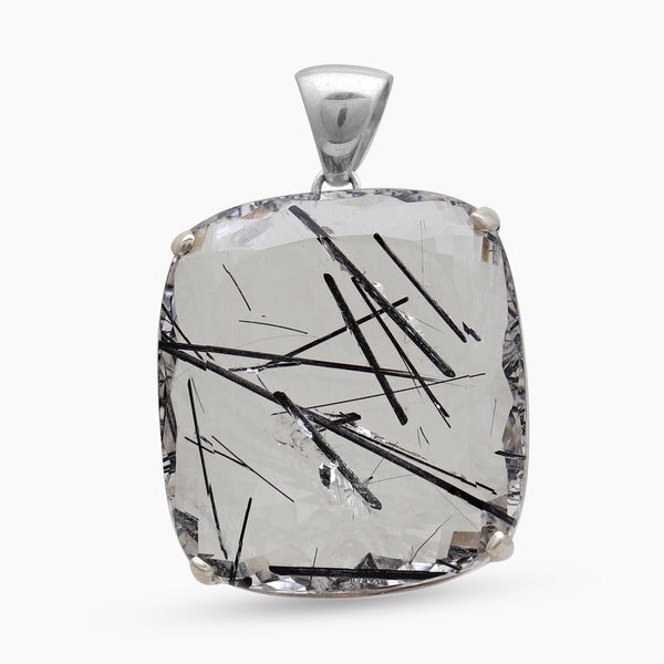 Tourmalated Quartz Silver Pendants