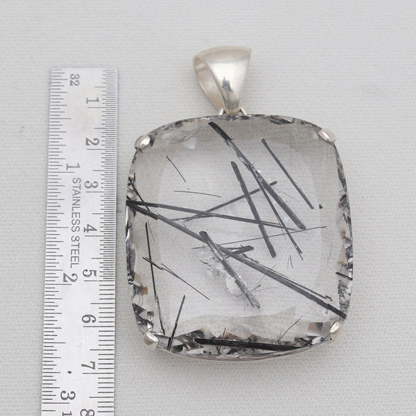 Tourmalated Quartz Silver Pendants