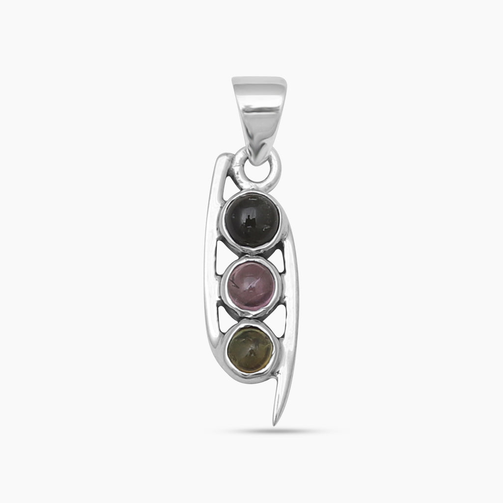 Tourmaline Silver Pendants