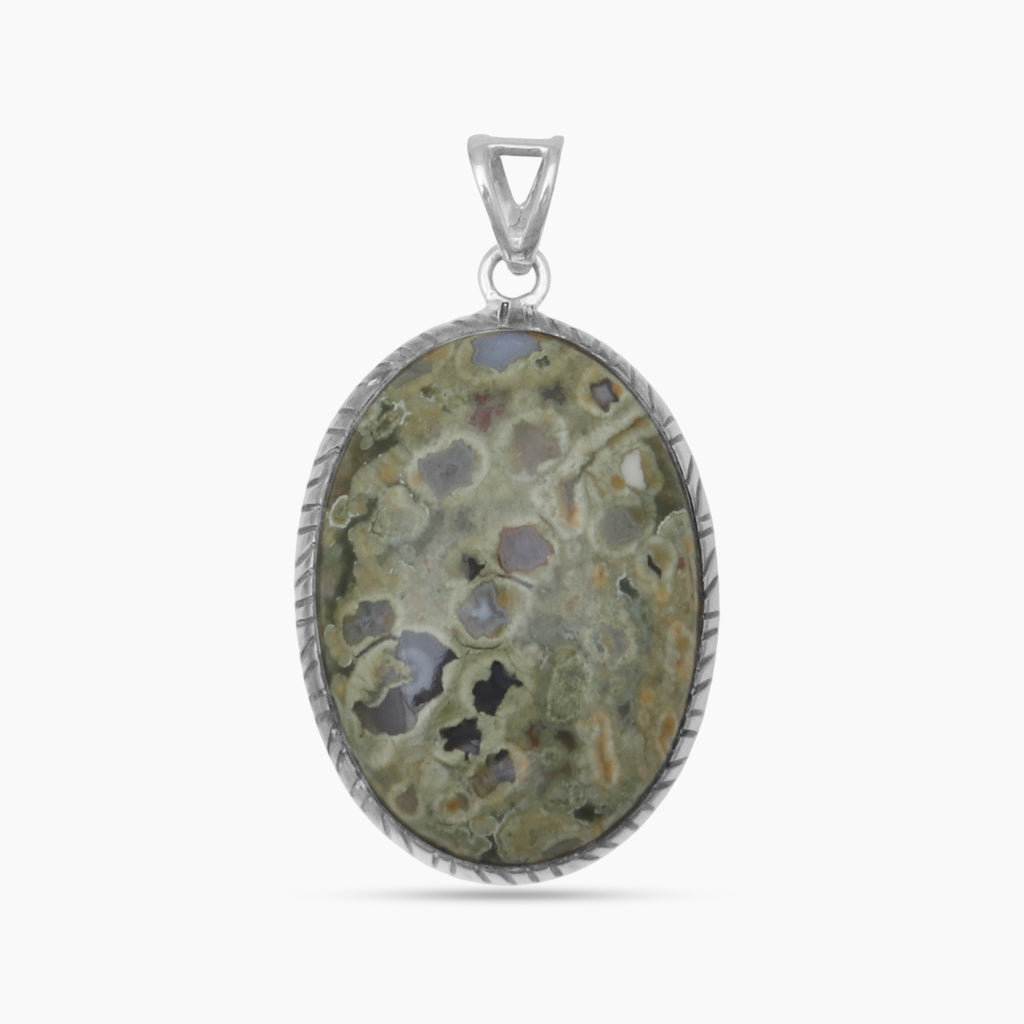 Rainforest Jasper Silver Pendants