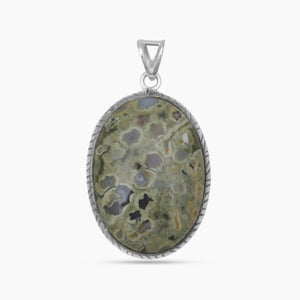 Rainforest Jasper Silver Pendants