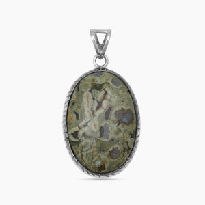 Rainforest Jasper Silver Pendants