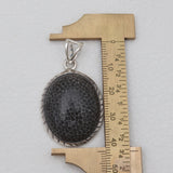 Black Coral Silver Pendants