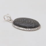 Black Coral Silver Pendants