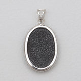 Black Coral Silver Pendants