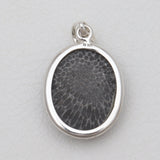 Black Coral Silver Pendants