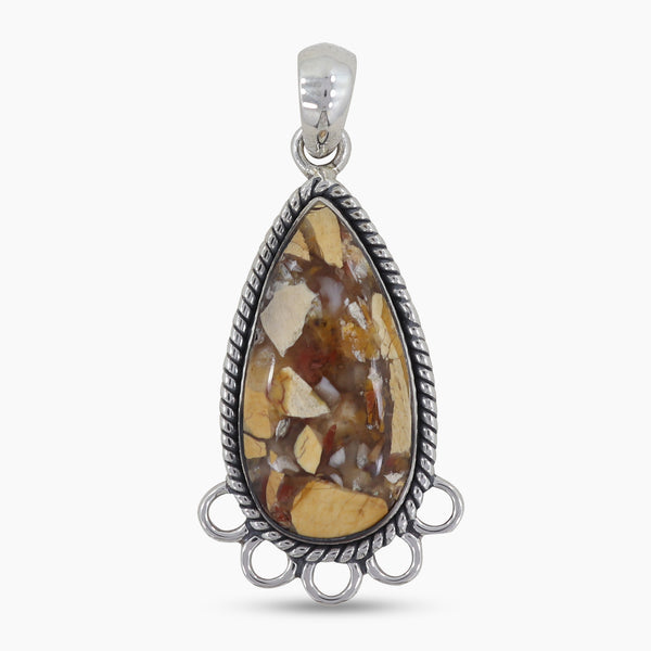 925 Sterling Silver Brecciated Mookaite Pendants