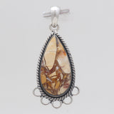 925 Sterling Silver Brecciated Mookaite Pendants