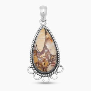 925 Sterling Silver Brecciated Mookaite Pendants