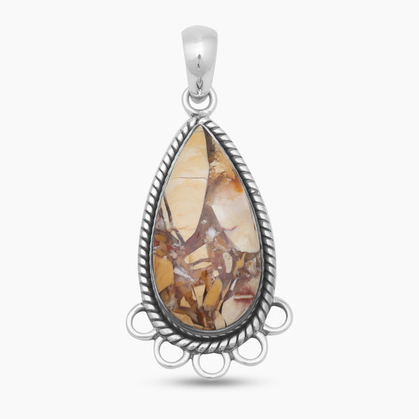 925 Sterling Silver Brecciated Mookaite Pendants