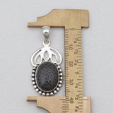 Black Coral Silver Pendants