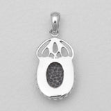 Black Coral Silver Pendants