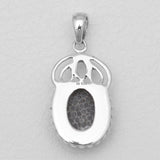 Black Coral Silver Pendants