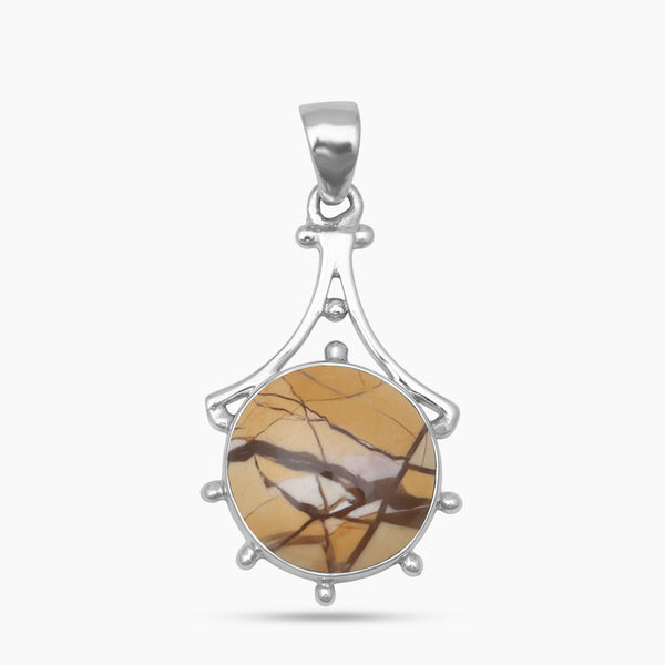 Brecciated Mookaite Silver Pendants