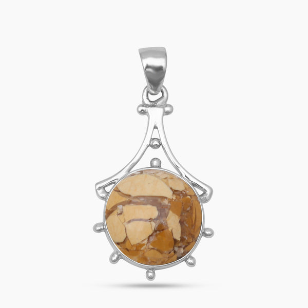 Brecciated Mookaite Silver Pendants
