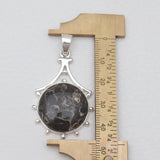 Turritella Agate Silver Pendants