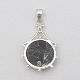 Turritella Agate Silver Pendants