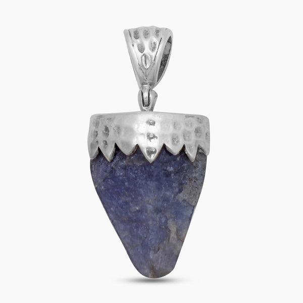 Rough Tanzanite Silver Designer Pendants