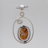 Brecciated Mookaite Silver Pendants