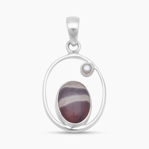 Porcelain Jasper Silver Pendants
