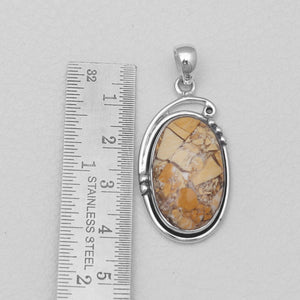 Brecciated Mookaite Silver Pendants