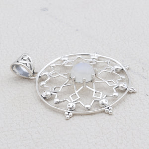925 Silver Rainbow Moonstone Pendants