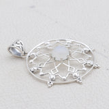 925 Silver Rainbow Moonstone Pendant