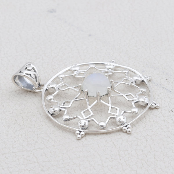 925 Silver Rainbow Moonstone Pendants