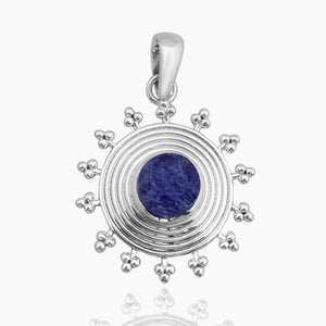925 Silver Raw Tanzanite Pendants