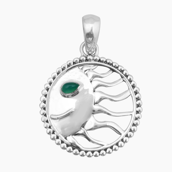 925 Sterling Silver Chrysoprase Pendants