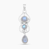 Rainbow Moonstone Silver Pendants