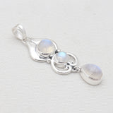 Rainbow Moonstone Silver Pendants