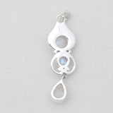 Rainbow Moonstone Silver Pendants