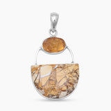 Brecciated Mookaite Silver Pendants