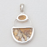 Brecciated Mookaite Silver Pendants