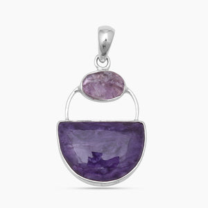 925 Sterling Silver Charoite Pendants