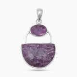 925 Sterling Silver Charoite Pendants