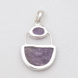 925 Sterling Silver Charoite Pendants