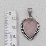 925 Starling Silver Rose Quartz Pendant Set